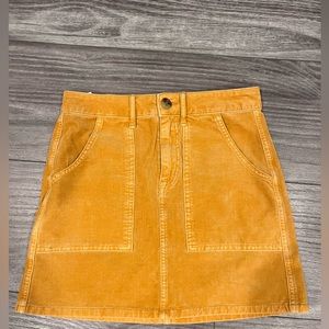 American eagle yellow corduroy skirt